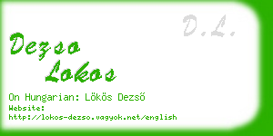 dezso lokos business card